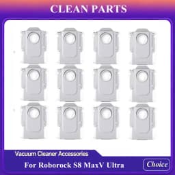 For Roborock S8 Maxv Ultra Vacuum Cleaner Accessories Mian Brush Side Brush Mop Pads Cloth Dust Bag Hepa Filter Spare Parts