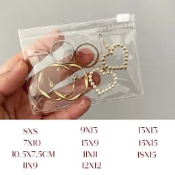 10/20PCS Transparent Plastic Pouches PVC Zipper Bag For Jewelry Bracelet Necklace Earrings Gift Storage Small Business Packages