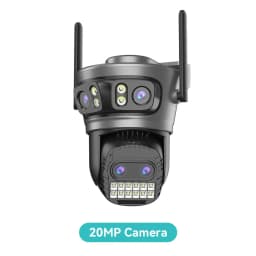 20MP 8K Four Lens Three Screens 10X Zoom Home Surveillance Camera Wifi Camera 10MP 5K Security Protection Auto Tracking Outdoor