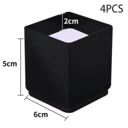 2/4PCS Bed Furniture Risers Elevation in Heights Heavy Duty Risers for Sofa Couch Desk Table Black Round Saquare Floor Protector