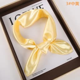 Solid-color Square Scarf single-color Imitation Silk Small Square Plain Glossy Satin Color Tween Performance Silk Scarf SJ19