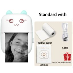 C9 mini HD Printer Portable Sticker Label Printer Bluetooth Pocket Thermal Printer with Paper for Student Note Inkless Printing