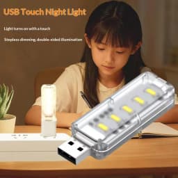 10LEDs USB Touch Dimming Night Light 5V Portable 3000K/6500K Bulb for Bedroom Study PC Laptop Mobile Power Bank Plug in Lighting