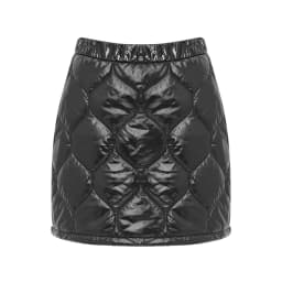 Womens Shiny Quilted Padded Puffer A-line Short Mini Skirt Side Zipper A-line Miniskirt Waterproof Warm Padded Bodycon Skirt