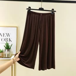 Modal Wide Leg Pants Women Summer Thin Home Spwear Pure Color Casual Loose Comfortable Seven-Foot Pants