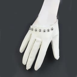 Women Sexy PU Leather Gloves Punk Dancing Half Palm Gloves Street Dance Performance Party Show Costume Fingerless Gloves Mittens