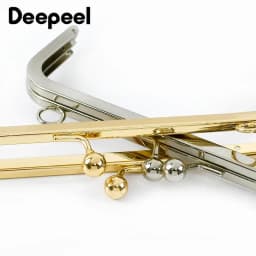 1-5Pcs Deepeel 10/15/19cm Square Smooth Metal Bags Handle Purse Frame Handbag Lock Kiss Clasp DIY Wallet Bracket Bag Accessories