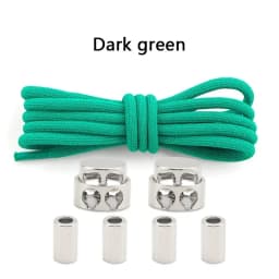 1Pair Lock Shoe laces Without ties Metal Buckle Laces Round Elastic Laces Sneakers Kids Adult No Tie Shoelaces Shoes Accessories