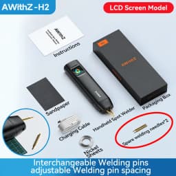 AWithZ Portable Spot Welder DIY Handheld Spot Welding Machine 90 Gears Adjustable Spot Welding for 18650 Lithium Battery