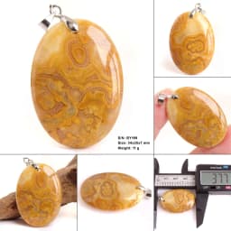 High Quality Pendentif Real Natural Crazy Lace Agate Stone Pendant Chains Necklace For Women's & Men's Jewelry Making BK996H