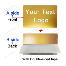 86x54x0.4mm Personalize Your Logo Text Aluminium Plate Custom Badge Adhesive Tape ID Door Wall Mailbox Business Card Name Tag
