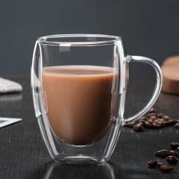 Double Wall High Borosilicate Glass Mug Heat Resistant Tea Milk Lemon Juice Coffee Water Cup Bar Drinkware Lover Gift Creativity