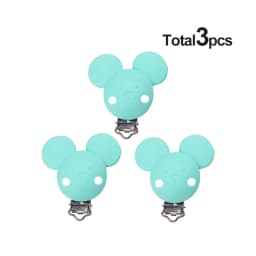 LOFCA 3pcs/lot Silicone Heart Mouse Shape 4.5CM Clips Creation Pendant Tools Multi Colors For Necklace Jewelry Accessories