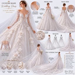 Custom Wedding Dress Link or Custom Size and Shipping Cost Vestidos De Novia Amanda Novias Official Robe De Mariée