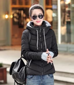 clothes Winter XXXL Jacket Women hooded Solid Color Short Female Coat Parka Outwear For Women Jaqueta Feminina Inverno