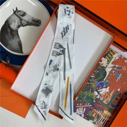 POBING 2025 New Style Binding Handle Hairband Silk Scarf 100% Mulberry Silk Amazon Celebration Twill Silk 5*86CM