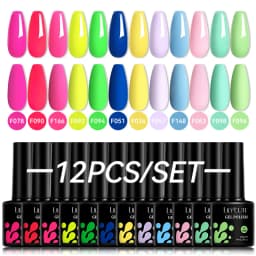 LILYCUTE 12PCs 7ml Nude Brown Red Nail Gel Polish Set Semi Permanent UV Gel For Nail Art Manicure Soak Off Gel Nail Polish Kit