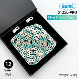 sumc 12 speed bike chain crescent chain road bike mountain bike chain 126 links ultra light bike chain for Shimano