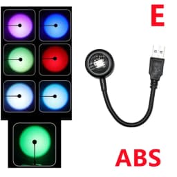 LED USB Sunset Lamp Night Light Projector Birthday Party Decoration Portable Mood Light For Bedroom Living Room Wall Beautiful