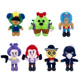7pcs New Cartoon Wilderness Brawl Spike Doll Surrounding Plush Dolls Game Characters Children Room Decoration Birthday Gift