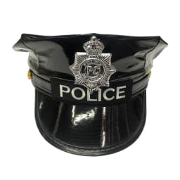 Soft Leather Octagonal Cap for Cosplay, Police Officer, Adult Party, Octagonal Hat Accessories, European and American Style