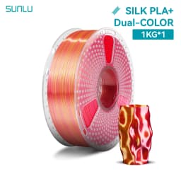 SUNLU Silk PLA Plus 3D Printer Filament 1KG/Spool 1.75mm ±0.02MM Pla+ Rabinbow Dual/Triple Colors 3D Prting Filaments Rapid Ship