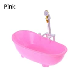 Playing House Dollhouse Furniture Bathing Plastic Tub Accessories 1:6 Scale Miniatures Electric Bathtub