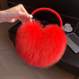 2027 New Winter Natural Real Fox Fur Earmuffs Plush Warm Decorate Women Cute Solid Ear Warmer Headphones Neck Warm Bib Scarf