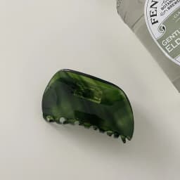 High-quality green twill acetate grab clip gentle back of the head shark clip bath clip hairpin headwear