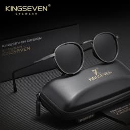 KINGSEVEN Vintage Sunglasses Driving Outdoor Round Frame Men Women Protective Glasses Trendy Classical Polarized UV400 Eyewear