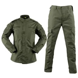 2026 Tactical Camo ACU Uniform Men 2Pcs Set Durable Wear-Resistant Training Security Duty Uniforms