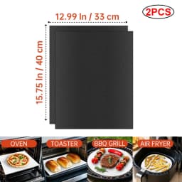 BBQ Grill Mat Non-stick Reusable Heat Resistant Extra Thick Pad Oven Liners Baking Mats Easy Clean Kitchen Outdoor Barbecue Tool