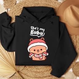 Bubu Dudu Bear Matching Couple Outfit Kawaii Men Women Fall Winter Hoodies Bubu Dudu Cute Printed Clothing Daily Life Apparel