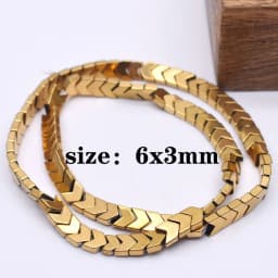 Plated Genuine Gold Color Retention AAA+ Natural Hematite Stone Spacer Loose Beads For Jewelry Making Diy Bracelets Finding