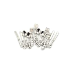 1:12 Dollhouse Miniatures Mini Kitchen Tableware Wooden Knife And Fork Metal Pot Set Doll House Toys Decor Accessories