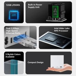 Beelink ME Mini-N150 N95 ME Pro N150 NAS Mini Pc Intel Twin Lake N150 LPDDR5 4800MHz SSD WiFi6 4K Dual 2.5 Lan Mini PC Computer