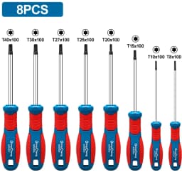 1pcs Magnetic Torx Screwdriver Precision T8 T10 T15 T20 T25 T27 T30 T40 Torx Security Controller Repair Hand Tool Kit
