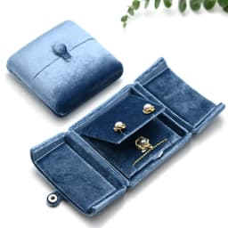High-quality Velvet Double-opening Jewelry Storage Box For Rings Earrings Pendants Bracelets Necklaces Jewelry Packaging Box
