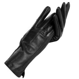 White Leather Women's Gloves, Genuine Leather, Cotton Lining Warm, Fashion Leather Gloves, Warm Winter Gloves -2226