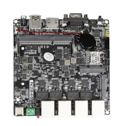 Mini PC Firewall Motherboard Intel Celeron N2830 J1900 4x 2.5G Ethernet HDMI VGA 2xUSB Mini PICE SIM Slot SATA mSATA 12X12CM