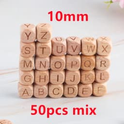 20/30/50Pcs Beech Wooden Round Beads Hexagon Letter Beads Eco-Friendly DIY Bracelet Jewelry Pendant Accessories