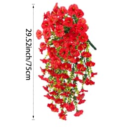 1/2Pc 75cm Artificial Flowers Wall Hanging Faux Violet Plants Hanging Fake Flower Vines for Home Decor Garden Wedding Decoration