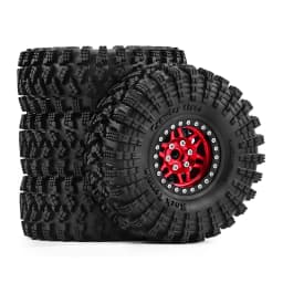 1.9 Inch Beadlock Wheels Tires 12mm Hex for TRX4 SCX10 Capra Axial SCX24 Traxxas Enduro RC Crawler Truck Upgrade Parts