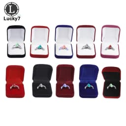 Engagement Velvet Ring Box Jewelry Display Storage Boxes For Wedding Ring Valentine's Day Gift Organizer Earrings