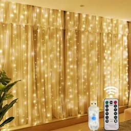 3M LED Curtain String Lights Fairy Decoration USB Holiday Garland Lamp with 8 Modes Home Garden Christmas Party New Year Wedding