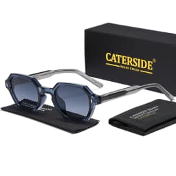 CATERDIDE Punk Polygonal Men Sunglasses Personalized Design Square Frame Sun Glasses for Women Parties Travel Holidays Glasses