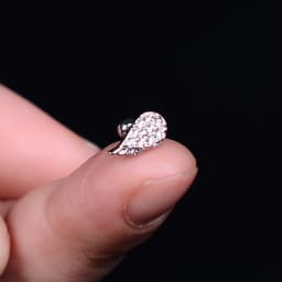 1pcs New Style Stainless Steel Ear Piercing Cz Stud Earrings Snake Moon Round Ball Arc Cartilage Helix Conch Screw Back Earring