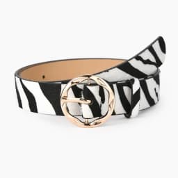 2023 New Women Leopard Snake Zebra Pattern Snakeskin Cos Skin Cricle Pin Golden Buckle Belts for Dress Jeans Suits