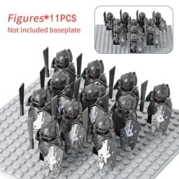 MOC Medieval Dwarf Warrior Elves Knights LOTR Figures Building Blocks Accessories Armor Shield LOTR DIY Toys for Children Gift
