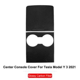 for Tesla Model Y 3 2023 ABS Carbon Fiber Center Console Wrap Cover Kit Dashboard Armrest Door Side Trim Sticker Accessories